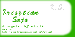 krisztian sajo business card