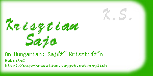 krisztian sajo business card